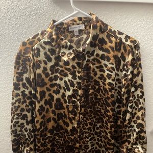 Women’s Cheetah Print Dress shirt
